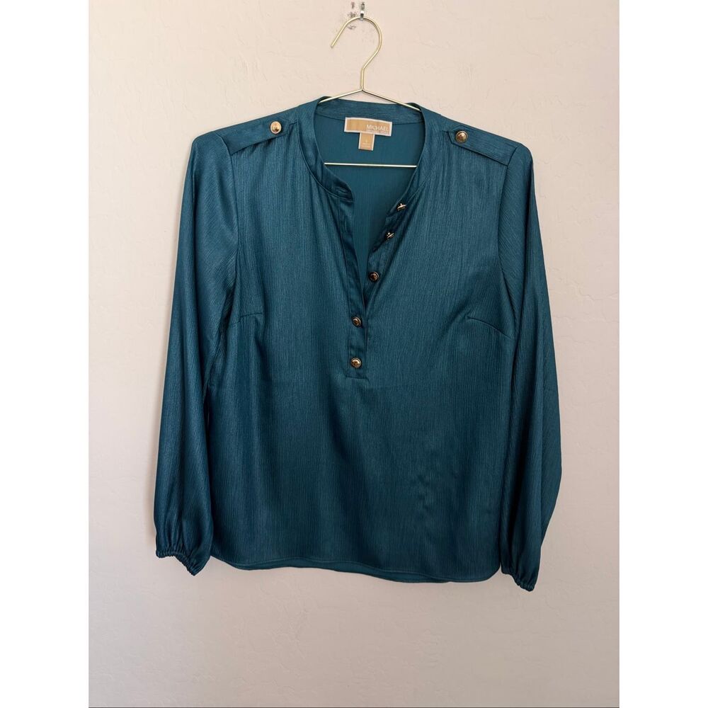 Michael Kors Satin Work Professional Wear Blouse Size Small